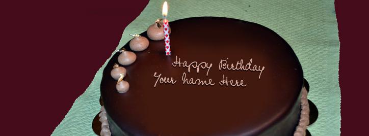 Happy Birthday Chocolate Cake Facebook Name Cover Birthday Cakes Name ...