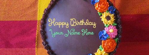 ... Flower Birthday Cake Facebook Name Cover Birthday Cakes Name Covers