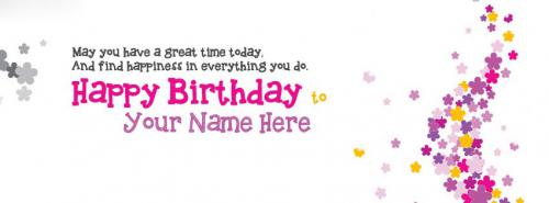 Happy Birthday Wish Facebook Name Cover Wishes Name Covers