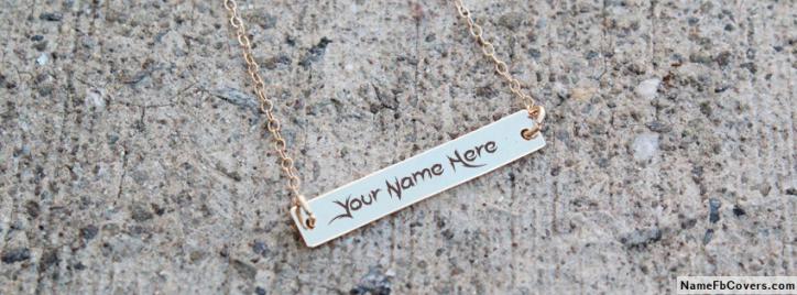 Awesome Cool Necklace Facebook Cover With Name