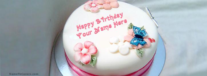 Girl Birthday Cake Facebook Cover With Name