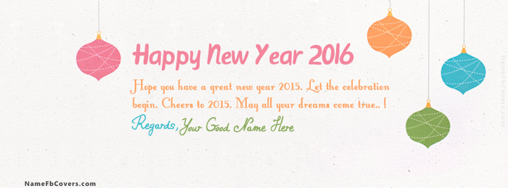 Happy New Year Facebook Cover With Name