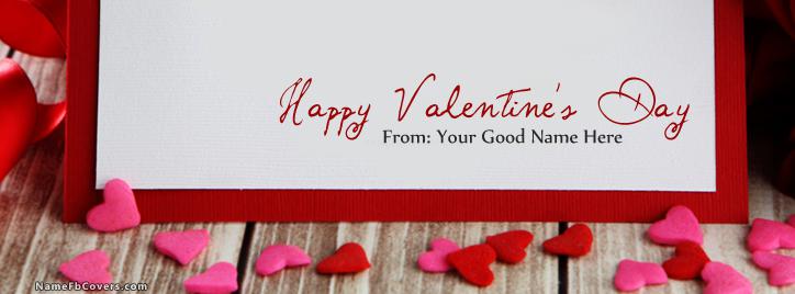 Happy Valentine Day Facebook Cover With Name