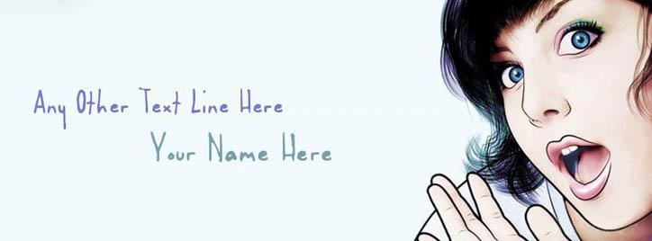 Awesome Girl - with tag line Facebook Cover With Name