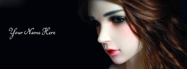 Beautiful Doll Facebook Cover With Name