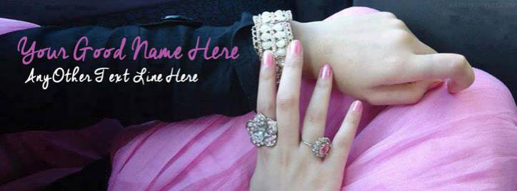 Beautiful Girl Jewelry Facebook Cover With Name