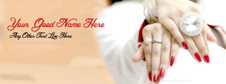 Beautiful Hands and Jewelry Facebook Cover With Name