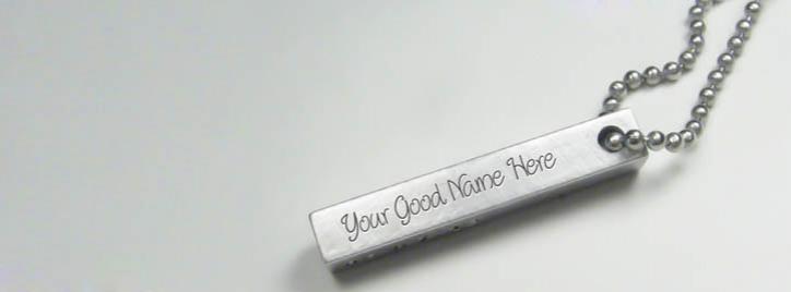 Beautiful Silver Pendant Facebook Cover With Name