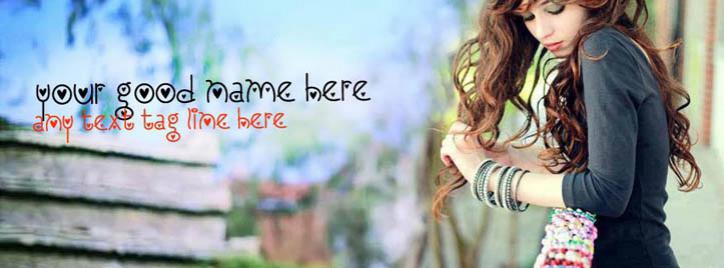 Beautiful Stylish Girl Facebook Cover With Name