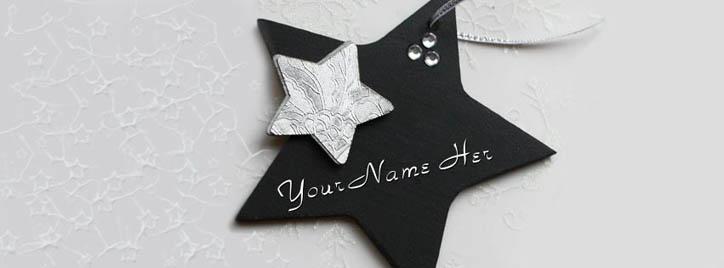 Black Star Facebook Cover With Name