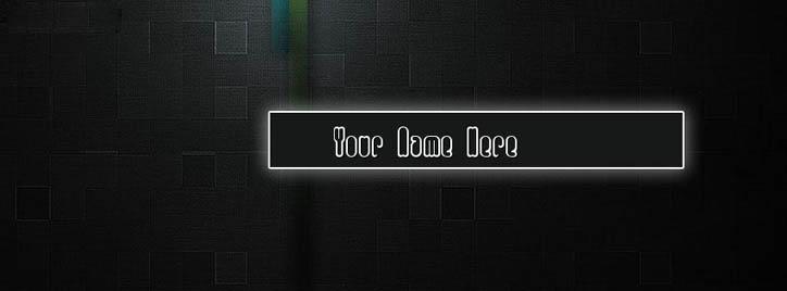 Black Wall Facebook Cover With Name