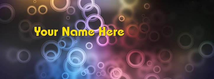 Colorful Rings Facebook Cover With Name