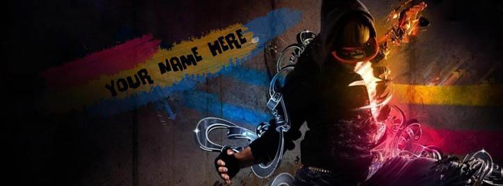 Cool Dancing Boy Facebook Cover With Name