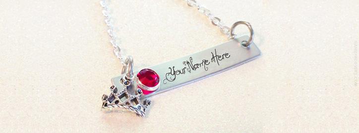 Crown Necklace Facebook Cover With Name