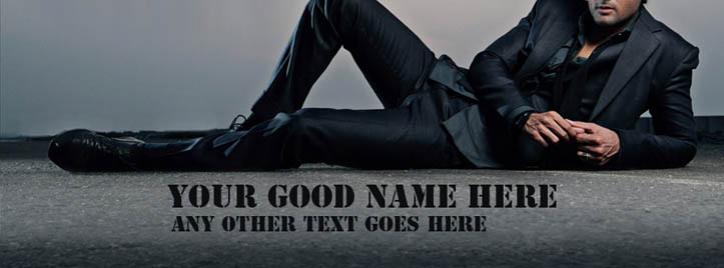 Dashing Guy Facebook Cover With Name