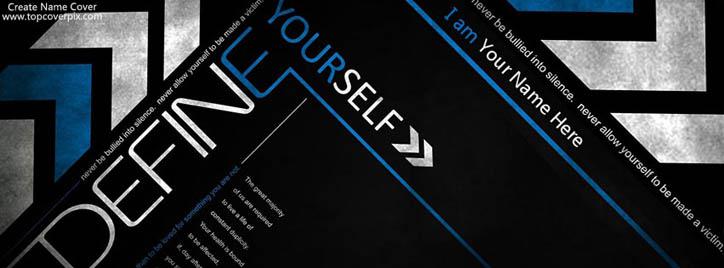 Define Yourself Facebook Cover With Name