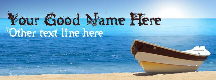 Dreamy Beach Facebook Cover With Name