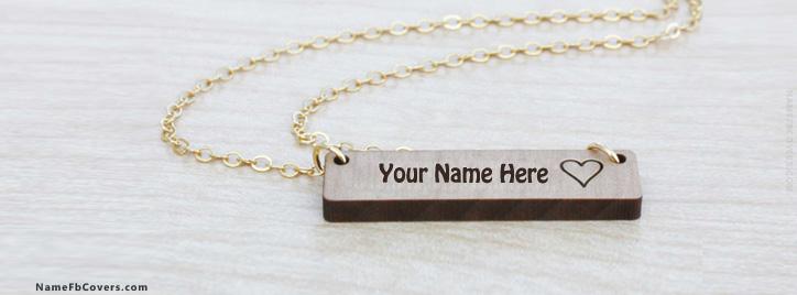Engraved Bar Necklace Facebook Cover With Name