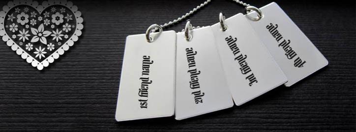 Friendship Necklace Facebook Cover With Name