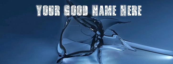 Glass Roze Facebook Cover With Name