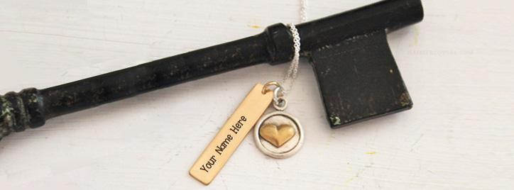 Gold Bar Necklace Facebook Cover With Name