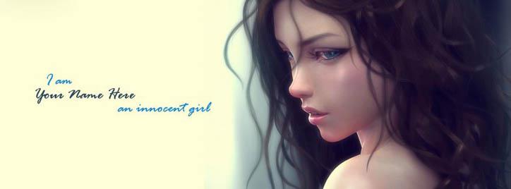 I am an innocent girl Facebook Cover With Name