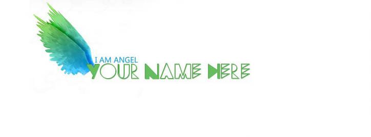 I AM ANGEL Facebook Cover With Name