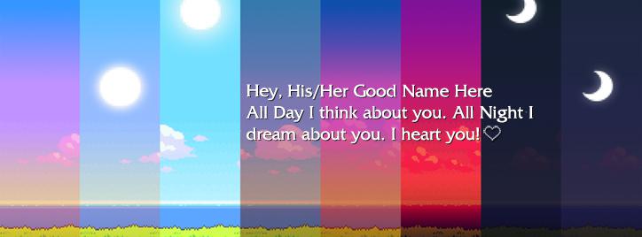 I think about you Facebook Cover With Name