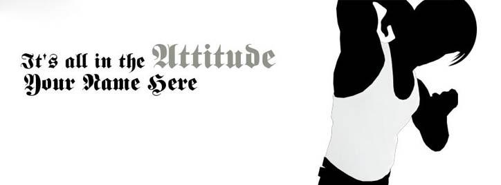 Its all in Attitude Facebook Cover With Name