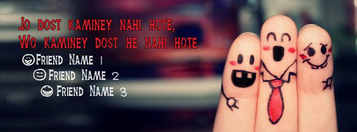 Kaminey Dost Facebook Cover With Name