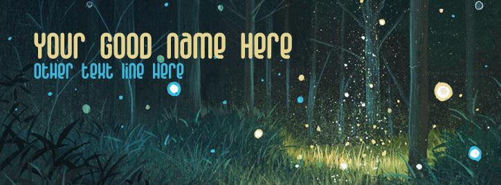 Magic Forest Facebook Cover With Name