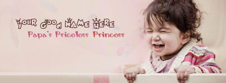 Papas Priceless Princess Facebook Cover With Name