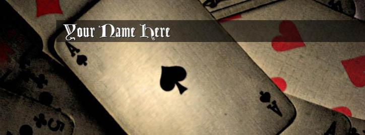 Play Cards Facebook Cover With Name