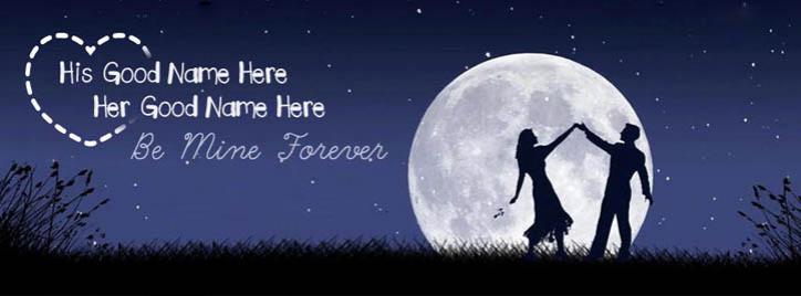 Romantic Night Facebook Cover With Name