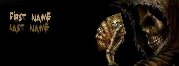 Scary Skull Facebook Cover With Name