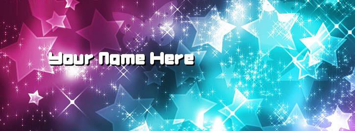 Shining Stars Facebook Cover With Name
