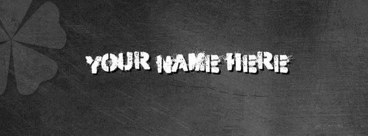Simple Grunge Style Facebook Cover With Name
