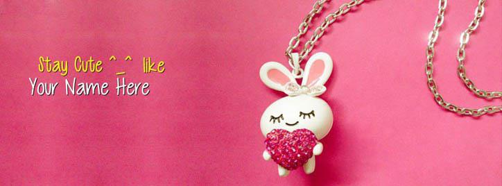 Stay Cute Like Me Facebook Cover With Name