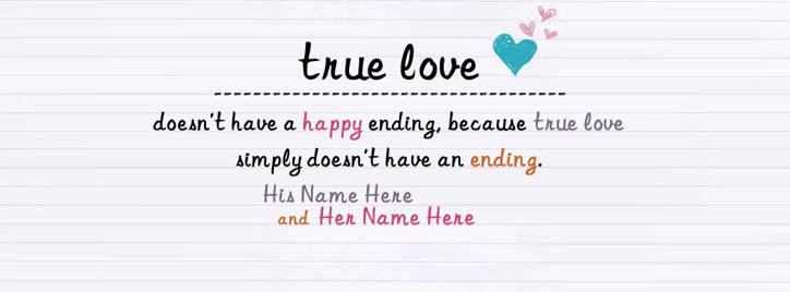 True Love Facebook Cover With Name