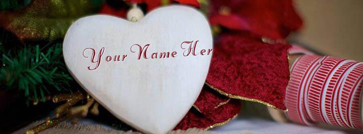 Wodden Heart Facebook Cover With Name