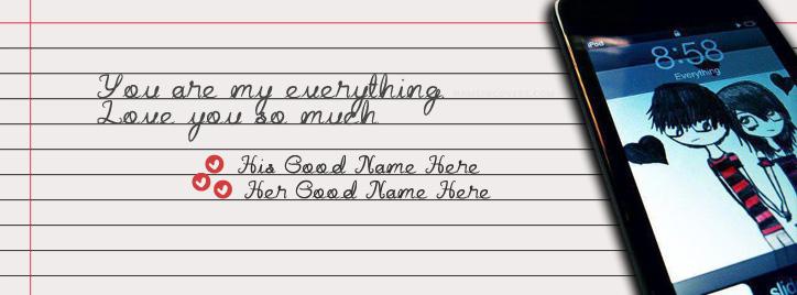 You are my everything Facebook Cover With Name