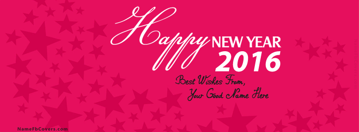 New Year Greetings Facebook Cover With Name