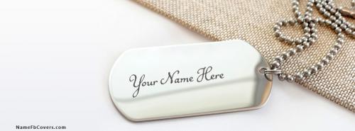 Dog Tag Necklace FB Cover With Name 