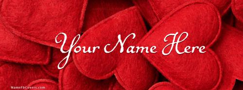 Handmade Hearts FB Cover With Name 