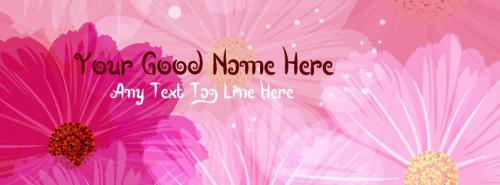 Abstract Vector Flowers FB Cover With Name 