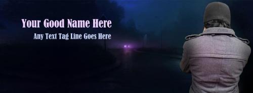 Alone Boy on Way FB Cover With Name 