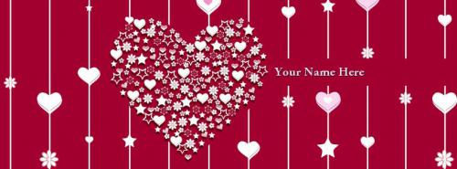 Awesome Heart FB Cover With Name 