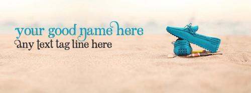 Beach Sand FB Cover With Name 