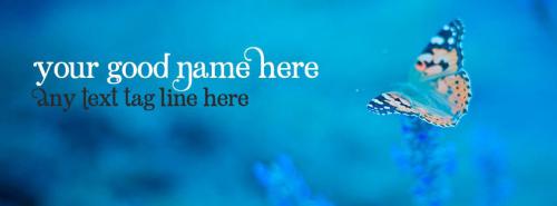 Beautiful Butterfly FB Cover With Name 