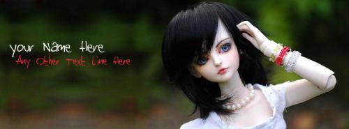 Beautiful Doll FB Cover With Name 